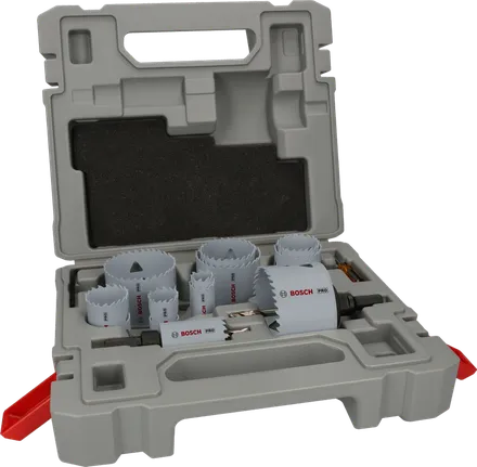 Conjunto de serras copo multimateriais Bosch PRO, 17 peças em caixa.
