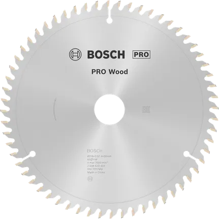 Lâmina de serra circular Bosch PRO Wood 216 mm T60 ATB.