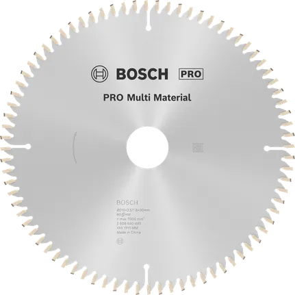 Lâmina de serra circular Bosch PRO Multi Material 210 mm 80T.