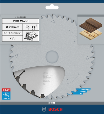 Lâmina de serra circular Bosch PRO Wood 210 mm T24.
