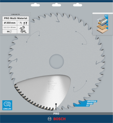 Lâmina de serra circular Bosch PRO Multi Material 350 mm.
