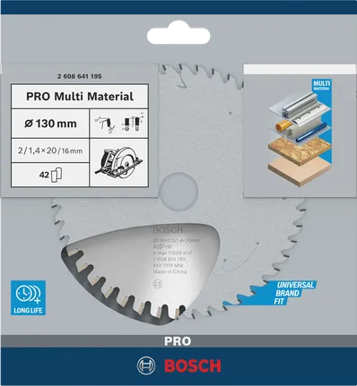 Lâmina de serra circular Bosch PRO Multi Material 130 mm.