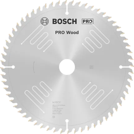 Lâmina de serra circular Bosch PRO Wood, 254 mm T60 ATB.