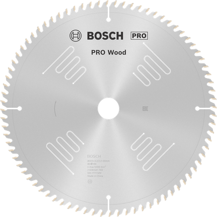 Lâmina de serra circular Bosch PRO Wood 305 mm T80 para cortes finos.