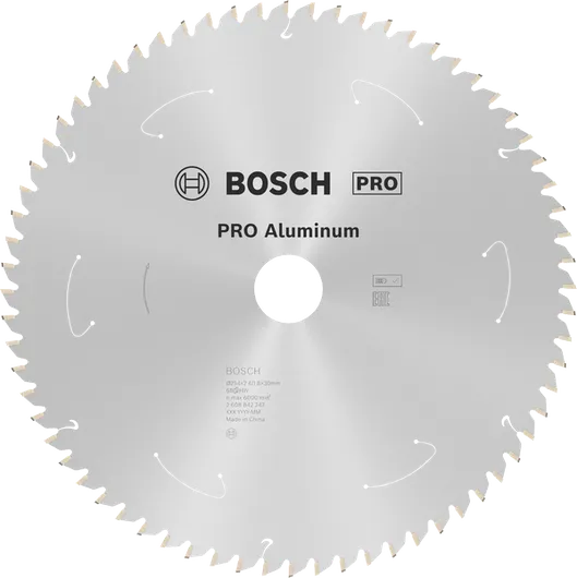 Lâmina de serra circular Bosch PRO em alumínio, 254 mm, 68 dentes.
