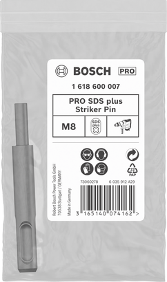 Cavilha de impacto Bosch PRO SDS plus M8 6×80×20 mm.