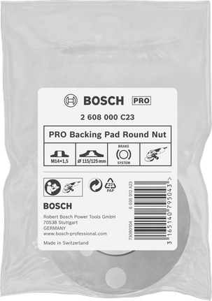 Almofada de apoio Bosch PRO porca redonda 115/125 mm.