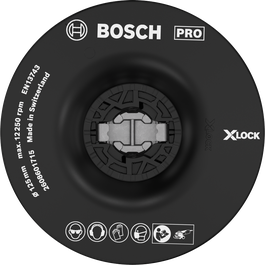 Almofada de apoio Bosch PRO média de 125 mm X-Lock.