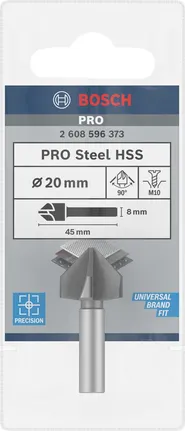 Broca de escarear Bosch PRO Steel HSS 20×45 mm.