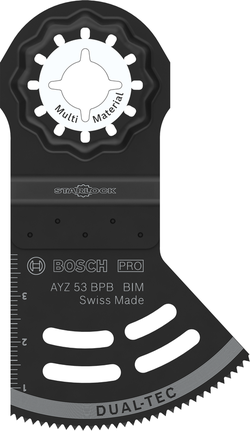 Lâmina Bosch PRO AYZ 53 BPB Dual-Tec para corte de vários materiais.
