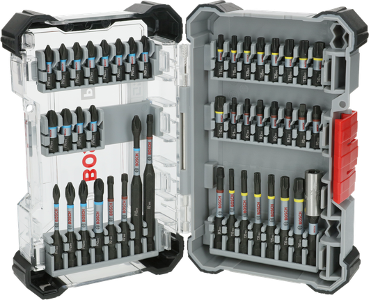Conjunto de pontas para chaves de fendas de impacto Bosch PRO, 44 peças em estojo.