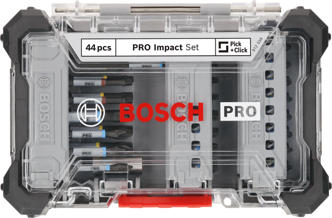 Conjunto de 44 pontas para chave de fendas de impacto Bosch PRO.