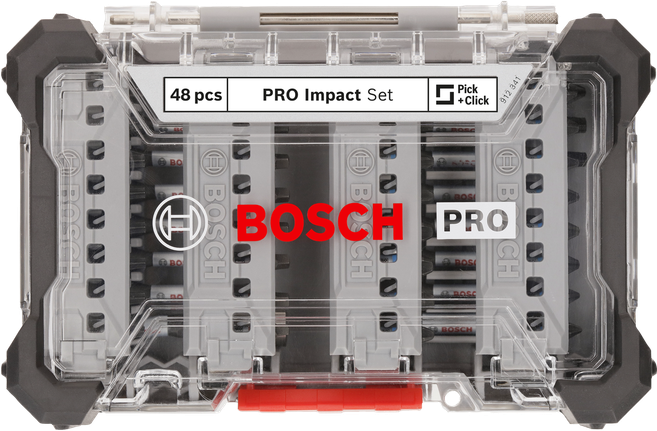 Conjunto de 48 pontas de chave de fendas de impacto Bosch PRO.