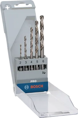Conjunto de 5 brocas helicoidais Bosch PRO Metal HSS-G hexagonais.