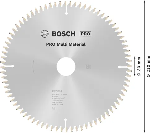 Lâmina de serra circular Bosch PRO Multi Material, 80 dentes.