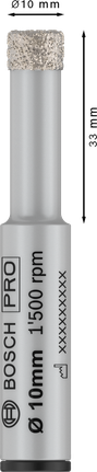 Broca Bosch PRO Ceramic Dry de 10 mm para perfuração precisa de azulejos.