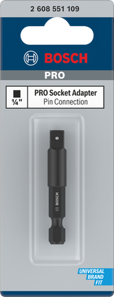 Ligação de pinos do adaptador de tomada Bosch 1/4″ PRO.