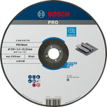 Disco de corte Bosch PRO com liga metálica 230 x 2,5 x 22,23 mm.