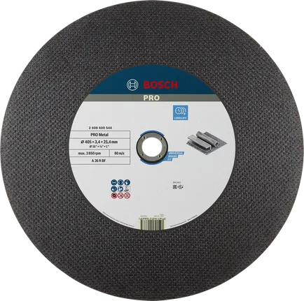 Disco de corte Bosch PRO com liga metálica de 405 mm para metal.