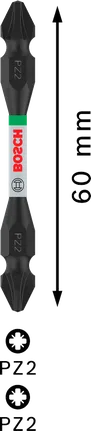 Broca de impacto dupla Bosch PRO PZ2 65 mm.