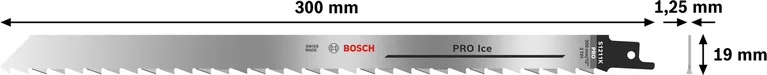Lâmina de serra alternativa Bosch PRO Ice S1211K, 300 mm.
