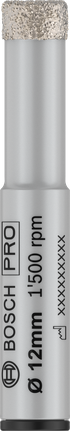 Broca Bosch PRO Ceramic Dry de 12 mm para perfuração de azulejos.