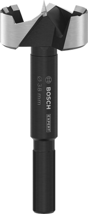 Broca Bosch EXPERT Wood Forstner de 38 mm para perfuração precisa em madeira.