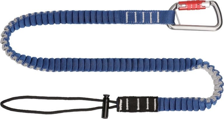 Luz Bosch PRO com cordão de segurança de 6 kg com mosquetão e laço para cordão.