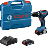 Kit de berbequim sem fio Bosch GSB 18V-65 com bateria de 18V.