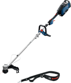 Aparador de relva sem fio Bosch GRT 18V-40 com alça de ombro.