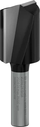 Broca reta Bosch PRO Router com duas ranhuras de 20x24,6 mm.