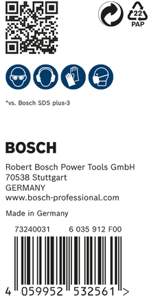 Bosch EXPERT SDS plus-7X 8 x 100 x 165 mm embalagem com 30 unidades.