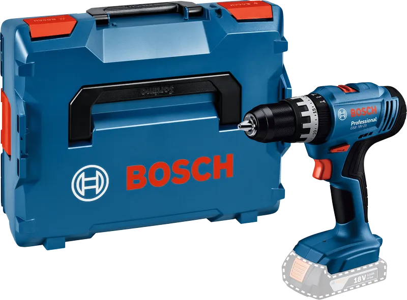 Berbequim sem fio Bosch GSB 18V-25 com mala de transporte.