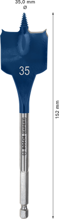 Broca tipo pá de corte rápido Bosch EXPERT 35x152 mm.