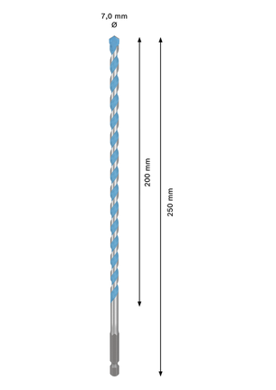 Broca de construção múltipla Bosch EXPERT HEX-9 7x200x250 mm.