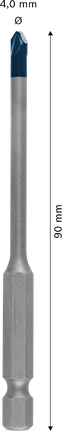Broca de cerâmica dura Bosch EXPERT HEX-9 4x90 mm.