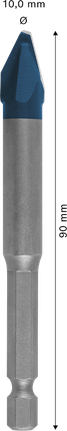 Broca de cerâmica dura Bosch EXPERT HEX-9 10x90 mm.