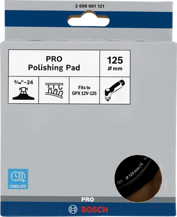 Almofada de polimento Bosch PRO 125 mm para GPX 12V-125.