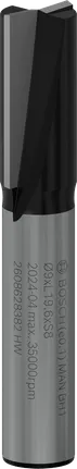 Broca reta Bosch PRO Router com dois sulcos de 9x19,6 mm.