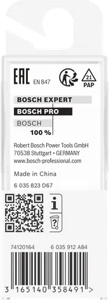 Fresa reta Bosch PRO 16×19,6 mm, haste de 8 mm.