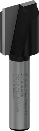 Broca reta Bosch PRO Router com duas ranhuras 16x19,6 mm.