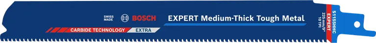 Lâmina de metal resistente de espessura média Bosch EXPERT, dentes constantes.