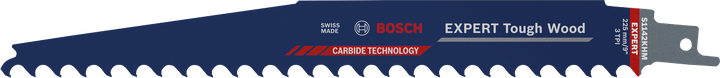 Lâmina de serra alternativa Bosch EXPERT Tough Wood com dentes em carboneto.