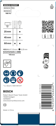 Broca piloto Bosch EXPERT Power Change Plus de 7,15 mm para serras copo.