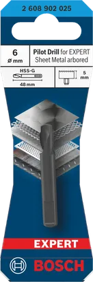 Broca de centrar para EXPERT Sheet Metal com eixo