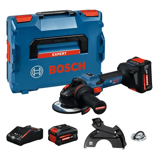 Conjunto de rebarbadora angular sem fios Bosch EXWS18V-15S.