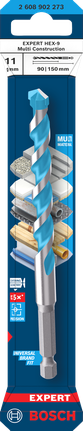 Broca multi-construção Bosch Expert HEX-9 de 11 mm.