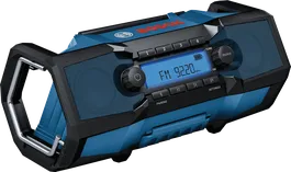 Rádio de trabalho Bosch GPB18V-3C com visor digital.