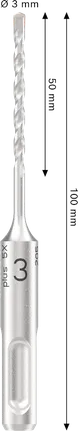 Broca de martelo Bosch PRO SDS plus-5X de 3 mm.