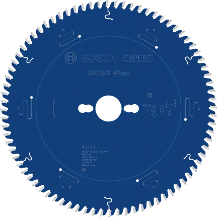 Lâmina de serra circular Bosch EXPERT Wood, 250 mm 80T.